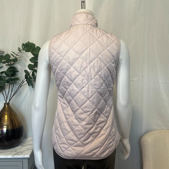 Lightweight Light Pink/Mauve Diamond-Quilted Vest Old Navy Size XS Zip Up - Picture 5 of 8